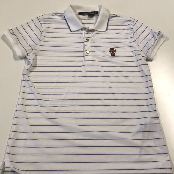 RALPH LAUREN Women's Small Polo Blue Striped Shirt - Picture 1 of 4